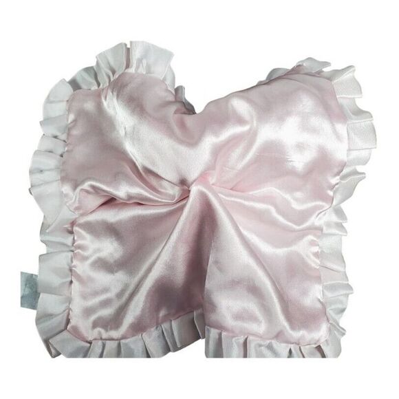 Carters Pink Teddy Bear Rattle Ring Lovey Baby Security Blanket Plush Satin Trim - Picture 2 of 9